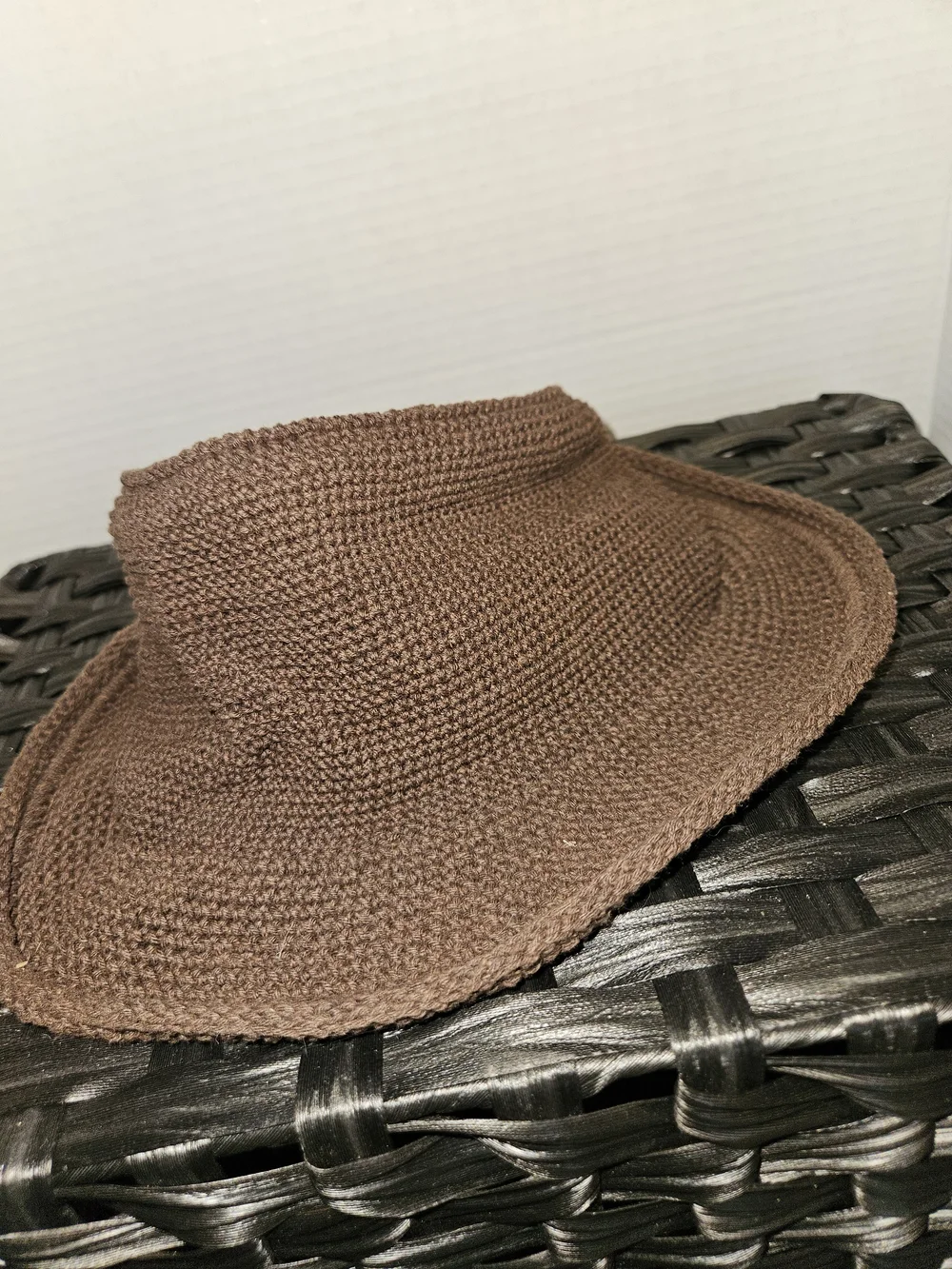 Source Unknown Brown Crochet Kids Fedora